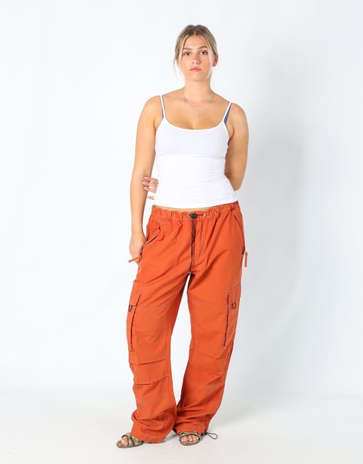 Vintage Unbranded M baggy tech pants in orange