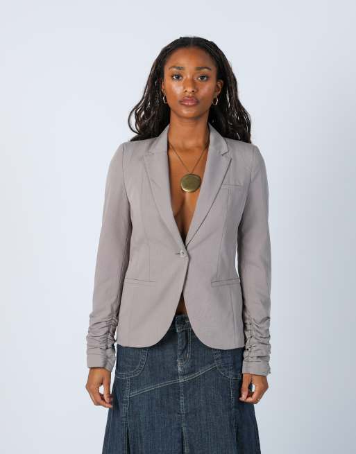 Vintage Unbranded M blazer in light grey, 1 of 4
