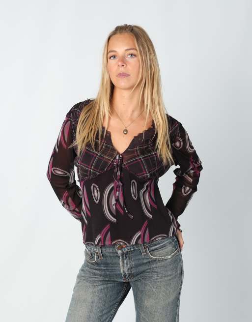 Vintage Unbranded M blouse in black