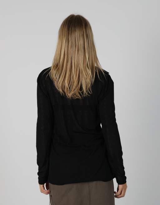 Vintage Unbranded M blouse in black, 2 of 4