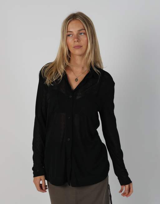 Vintage Unbranded M blouse in black, 3 of 4