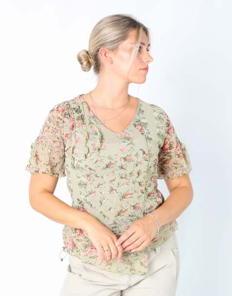Vintage Unbranded M blouse in light green - view 1