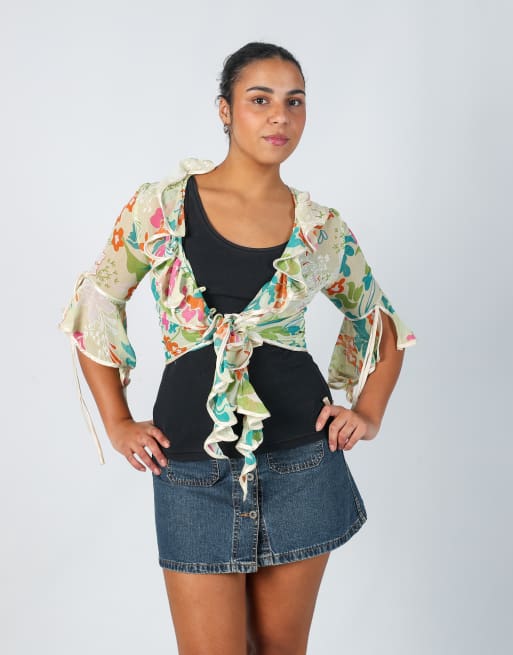 Vintage Unbranded M blouse in light green