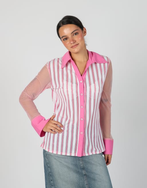 Vintage Unbranded M blouse in pink, 3 of 4