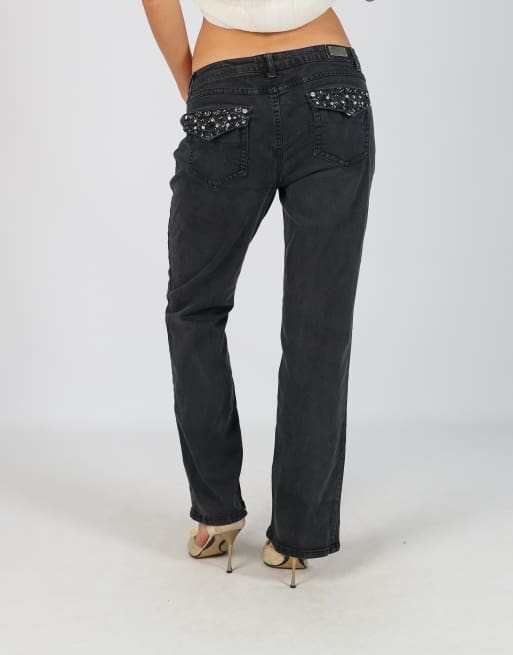 Vintage Unbranded M bootcut jeans in black, 4 of 4