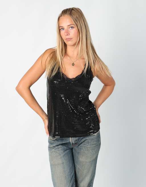 Vintage Unbranded M cami in black