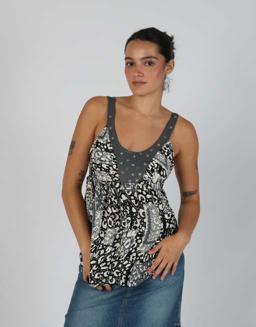 Vintage Unbranded M cami in black, 3 of 4