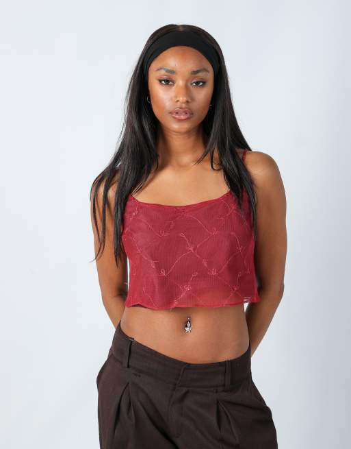 Vintage Unbranded M cami in burgundy red