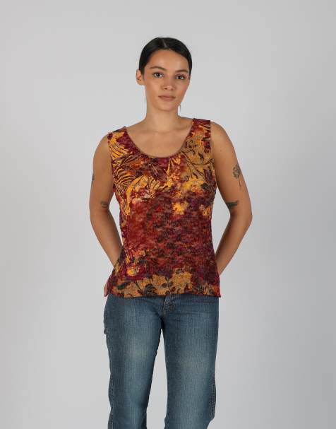 Vintage Unbranded M cami in burgundy red - view 1