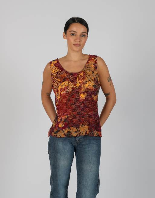 Vintage Unbranded M cami in burgundy red