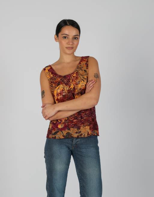 Vintage Unbranded M cami in burgundy red, 2 of 4