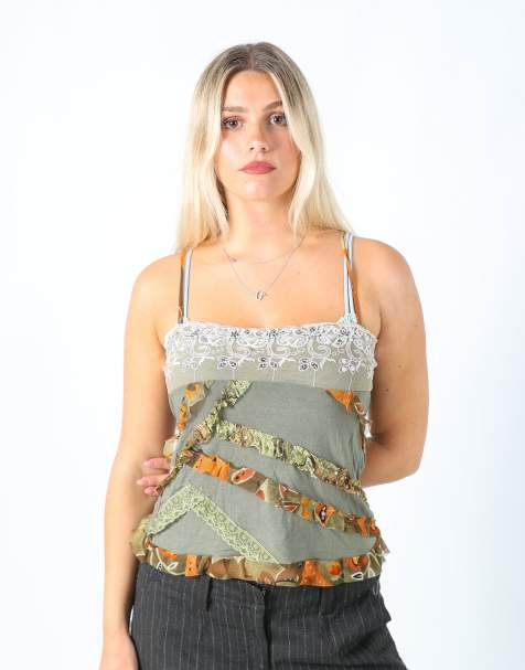 Vintage Unbranded M cami in light green - view 1