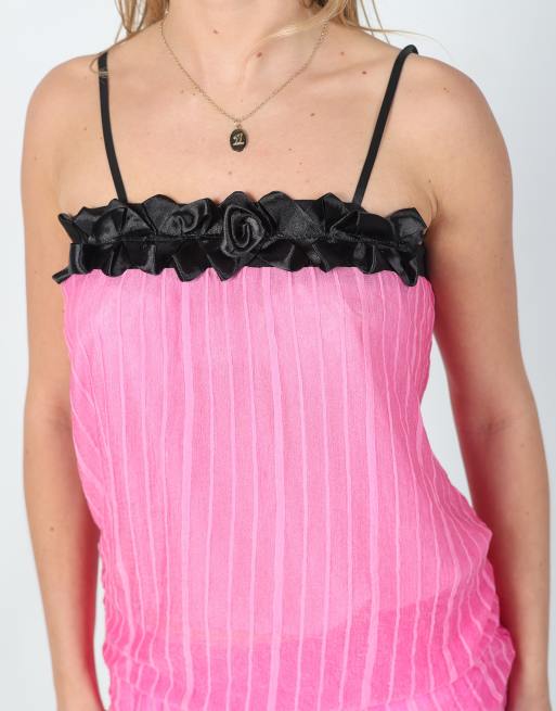 Vintage Unbranded M cami in pink, 4 of 4