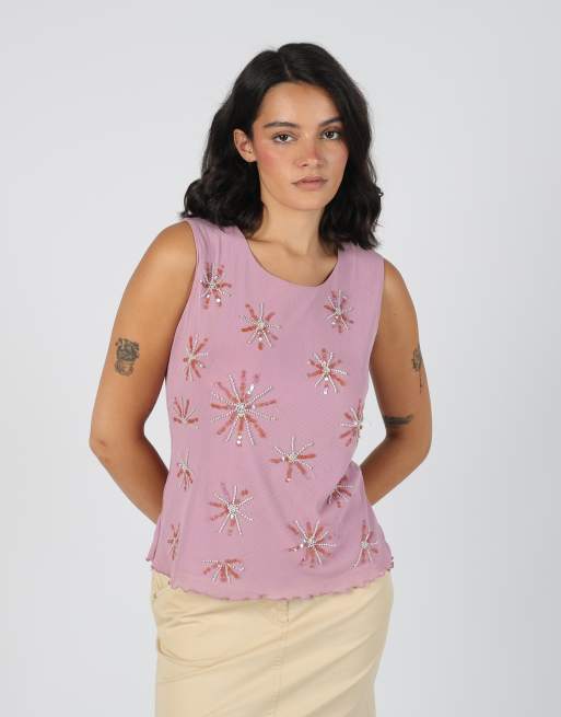 Vintage Unbranded M cami in pink, 3 of 4
