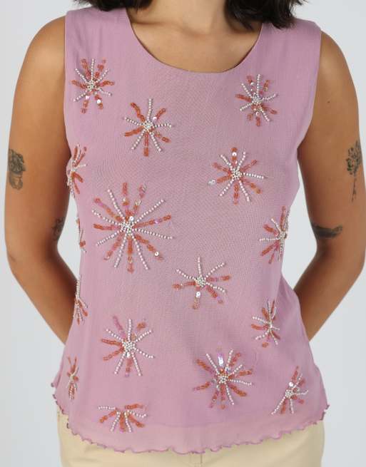 Vintage Unbranded M cami in pink, 4 of 4