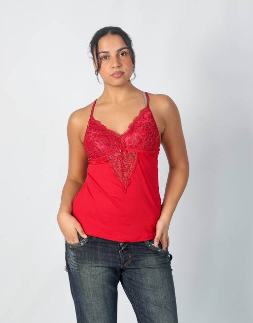 Vintage Unbranded M cami in red