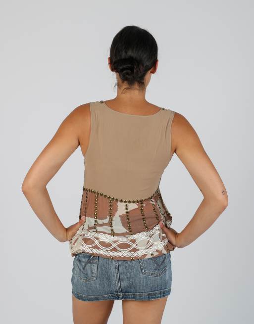 Vintage Unbranded M cami in tan, 2 of 4