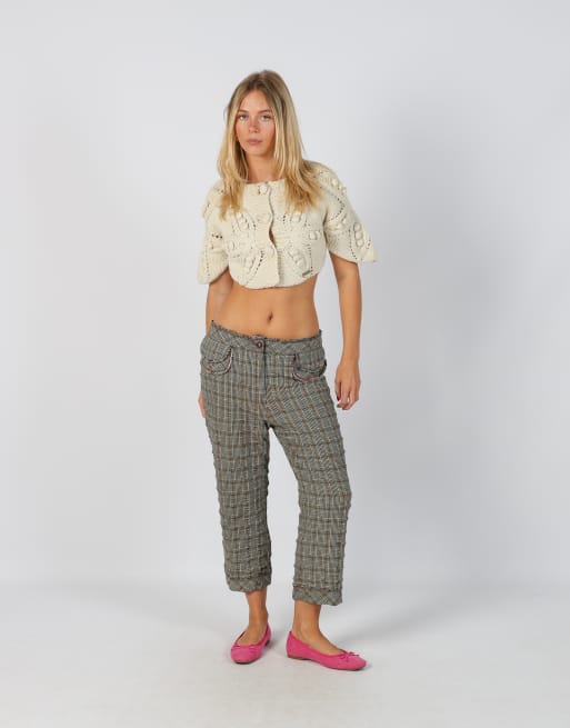 Vintage Unbranded M capri trouser in beige, 1 of 4