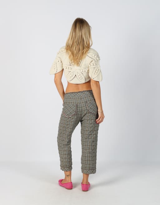 Vintage Unbranded M capri trouser in beige, 3 of 4