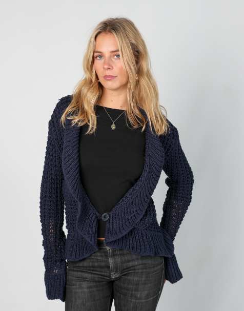 Vintage Unbranded M cardigan in navy blue - view 1