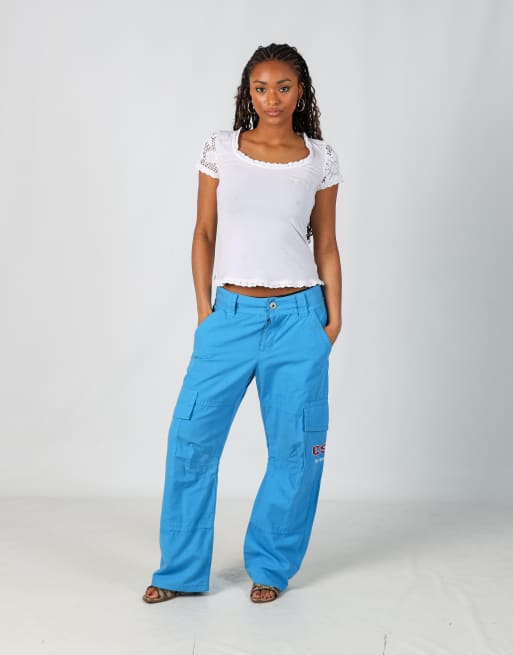 Vintage Unbranded M cargo pants in blue