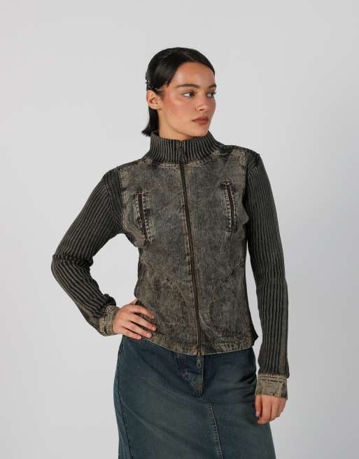 Vintage Unbranded M casual jacket in charcoal grey, 3 of 4