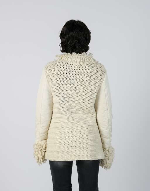 Vintage Unbranded M casual jacket in cream, 2 of 4