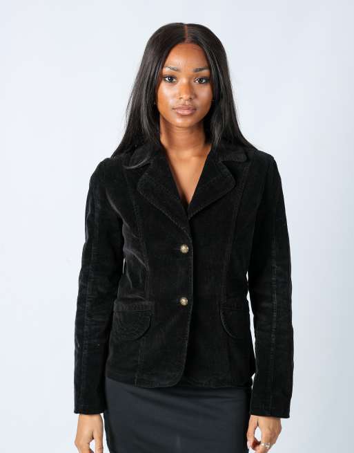 Vintage Unbranded M cord jacket in black