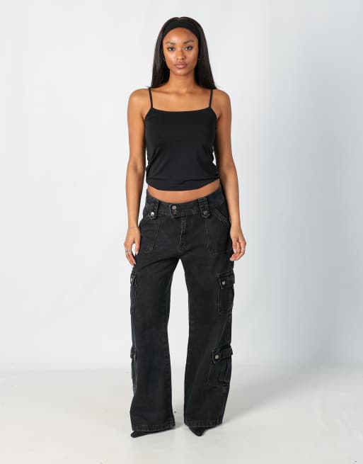 Vintage Unbranded M dad & wide jeans in black