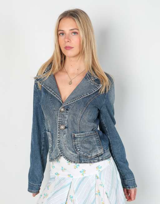 Vintage Unbranded M denim jacket in blue