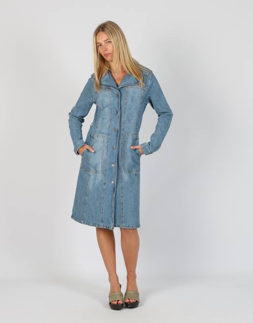 Vintage Unbranded M denim maxi dress in blue