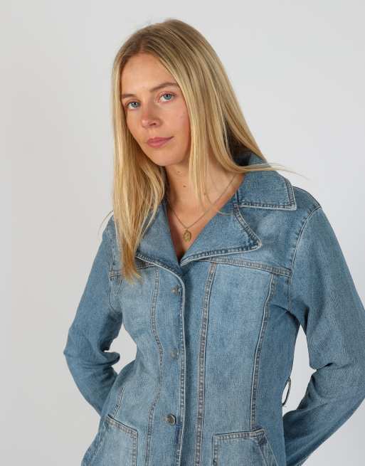 Vintage Unbranded M denim maxi dress in blue, 4 of 4