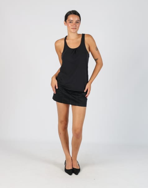 Vintage Unbranded M denim mini skirt in black - view 1
