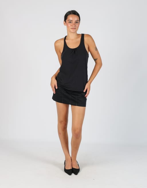 Vintage Unbranded M denim mini skirt in black
