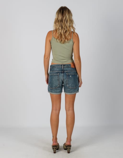 Vintage Unbranded M denim shorts in blue, 3 of 4