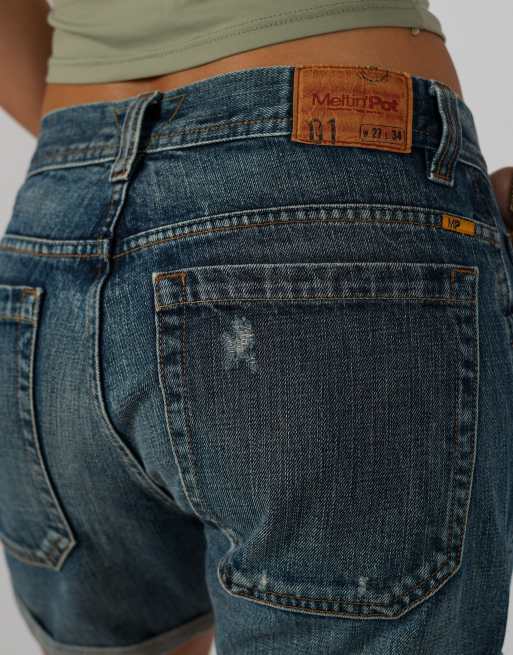 Vintage Unbranded M denim shorts in blue, 4 of 4