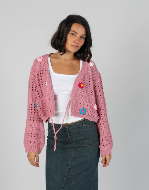 Vintage Unbranded M knitted jumper in baby pink