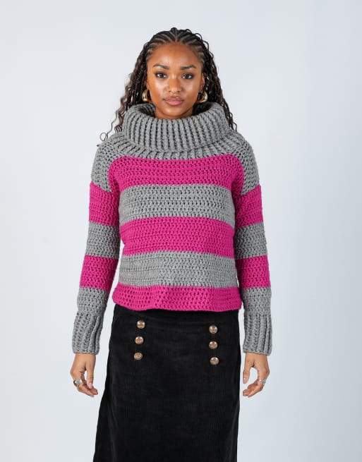 Vintage Unbranded M knitted jumper in grey