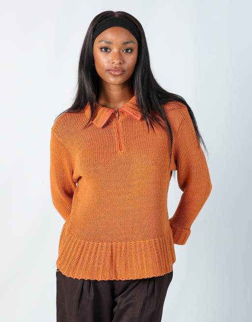 Vintage Unbranded M knitted jumper in orange