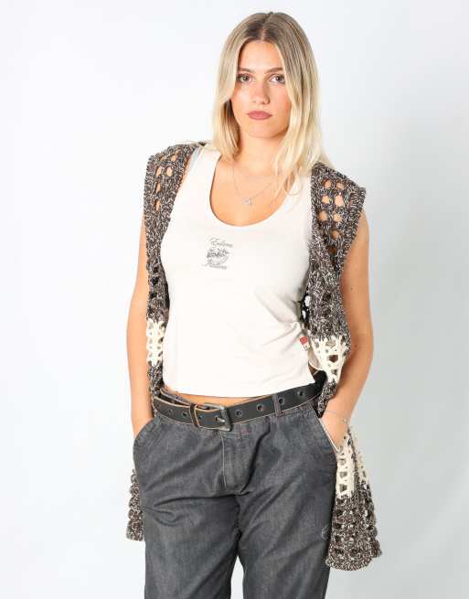 Vintage Unbranded M knitted top in brown