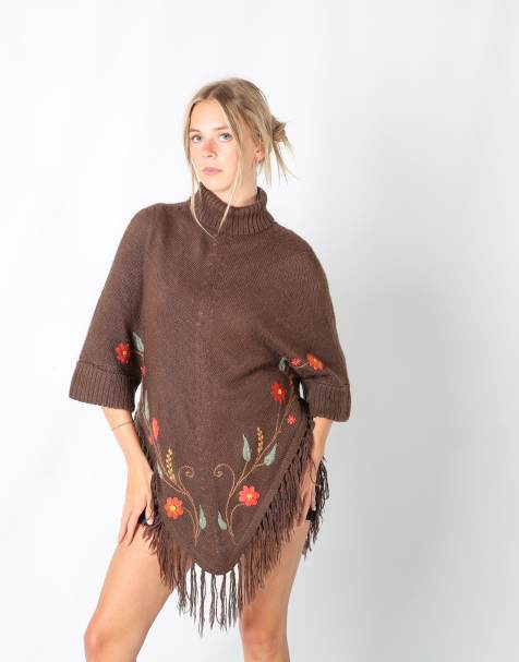 Vintage Unbranded M knitted top in brown - view 1