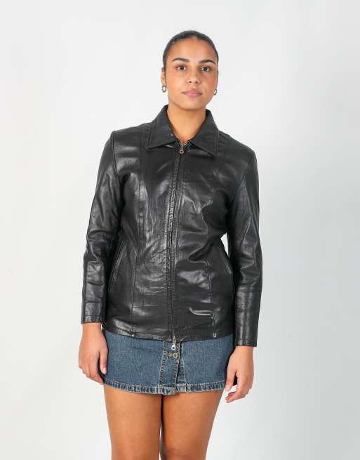 Vintage Unbranded M leather jacket in black