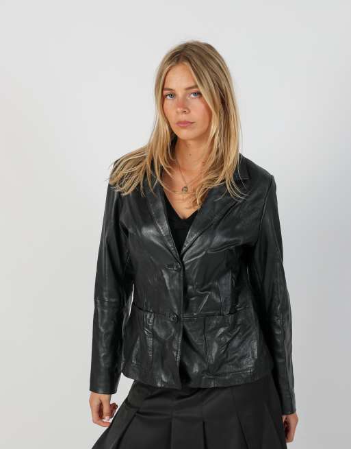 Vintage Unbranded M leather jacket in black, 3 of 4