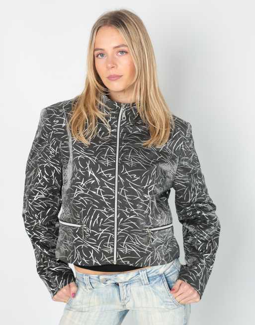 Vintage Unbranded M light jacket in charcoal grey