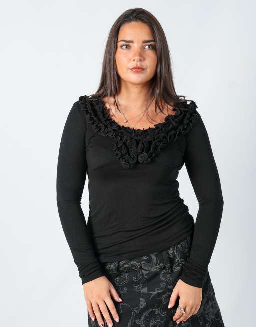 Vintage Unbranded M long sleeve top in black