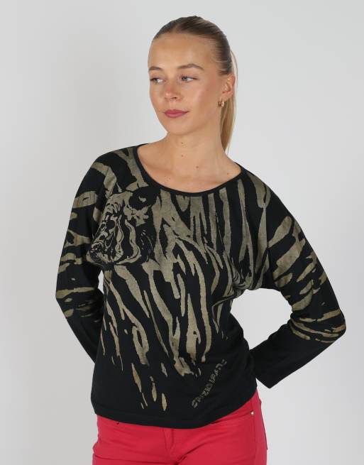 Vintage Unbranded M long sleeve top in black, 3 of 4