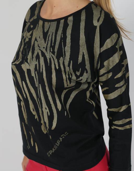 Vintage Unbranded M long sleeve top in black, 4 of 4