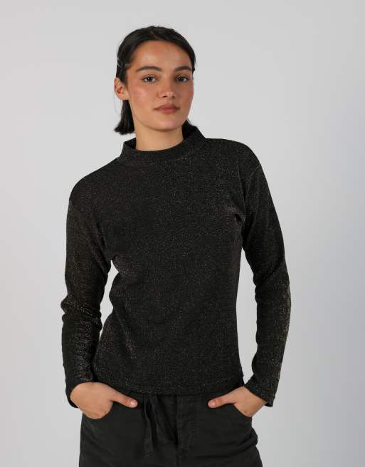 Vintage Unbranded M long sleeve top in black, 1 of 4