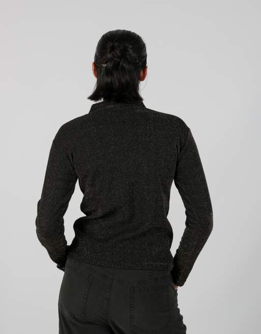 Vintage Unbranded M long sleeve top in black, 2 of 4