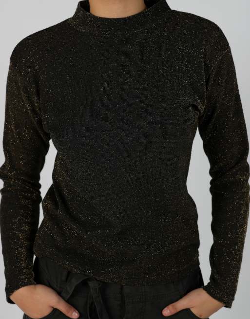 Vintage Unbranded M long sleeve top in black, 4 of 4